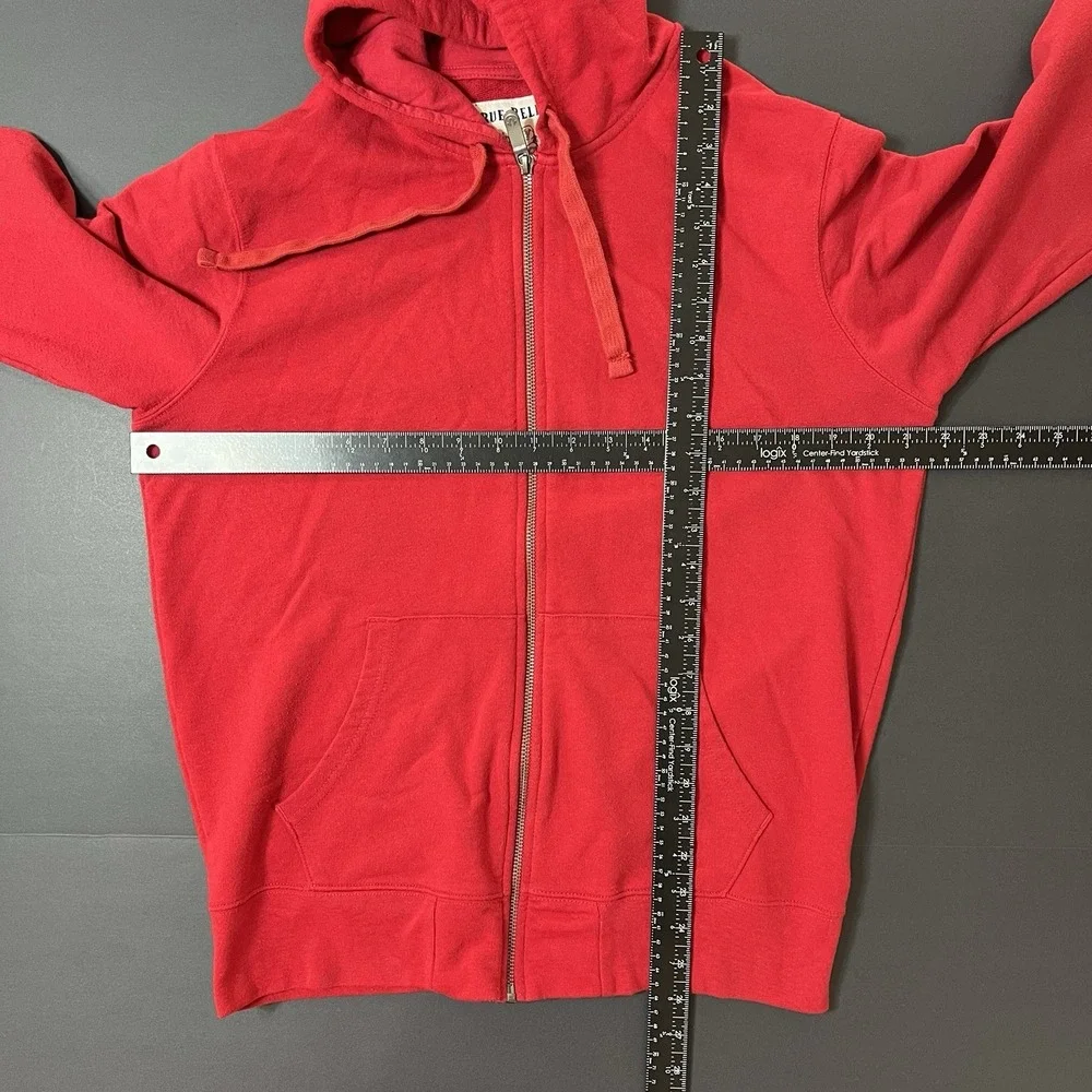True Religion Hoodie Red Full Zip Up Men's  Medium Y2K Designer Sweatshirt
